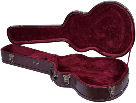 Crossrock Om Guitar Hard Case Multi Layer Wood Case Sturdy Arch