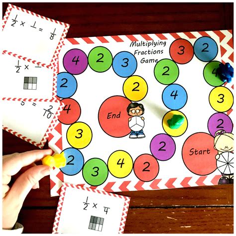 Free Printable Fraction Game For Multiplying Fractions