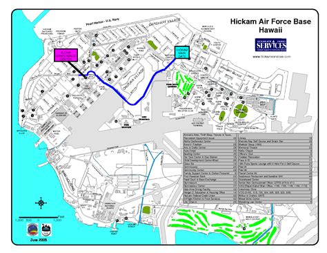 Pearl Harbor Hickam Base Map