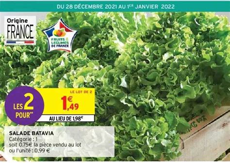 Offre Salade Batavia Chez Intermarche Hyper