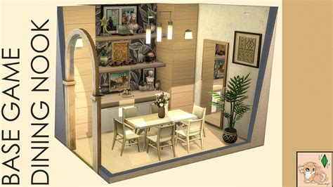 Sims 4 Base Game Dining Nook Noccmodsproject Sandstone Youtube