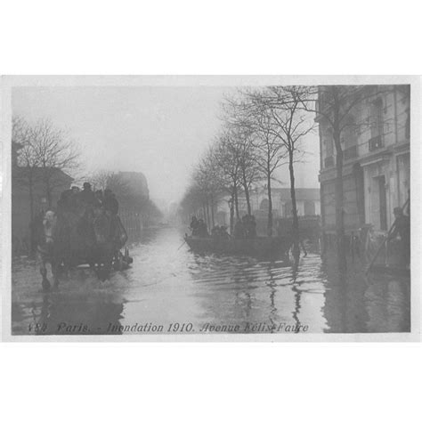 Inondation Et Crue De Paris Attelage Avenue F Lix Faure Carte