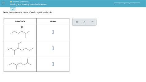 Solved O Organic Chemistry Naming And Drawing Branched Chegg