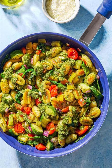 Pesto Gnocchi With Vegetables The Mediterranean Dish