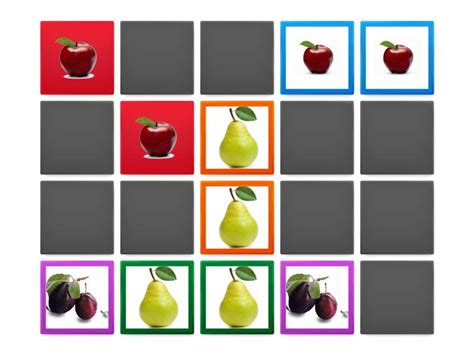 Il Memory Della Frutta Matching Pairs