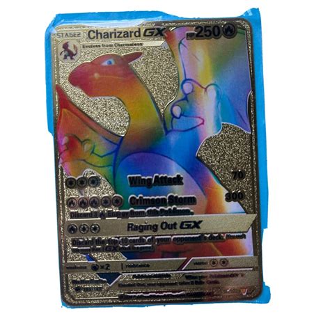 Rare Charizard Gx Rainbow Gold Foil Pokemon Card 150147 2020 Nintendo