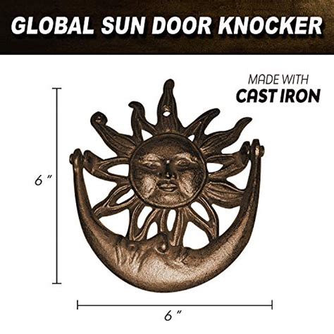 Cast Iron Sun And Crescent Moon Door Knocker Bronze Pricepulse