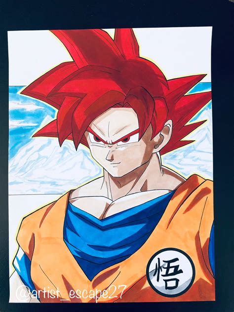 Goku Ssjgod By Danieldraws27 On Deviantart