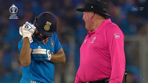 Rohit Sharma Showing His Muscle Power To Umpire During India Vs