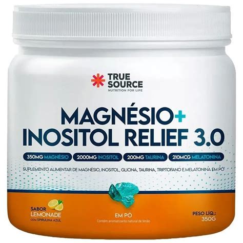 Magn Sio Inositol Relief Mg G True Source Shopee Brasil