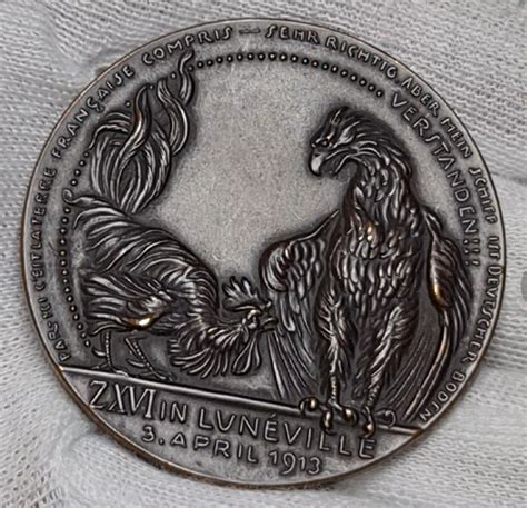 Deutschland Karl Goetz Medaille Kaiserreich Bronze Medaille Notlandung