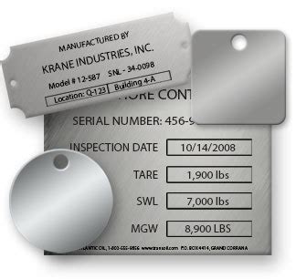 Equipment Tags Labels Metal Marker Mfg Since 1923 56 OFF