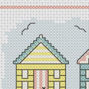 Beach Huts Cross Stitch Pattern Beach Scenes Series Etsy