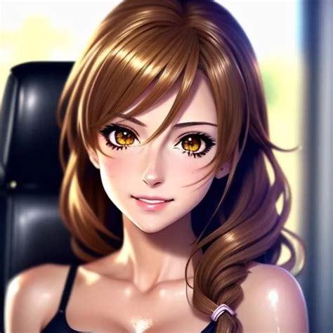 Semi Realistic Anime Girl Skin Highlights Hair Hig Openart