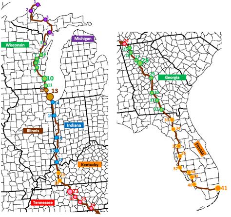 41 Cities on U.S. Route 41 (A Dots on a Map Quiz) - By purplebackpack89