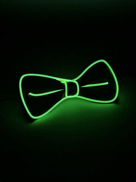 One Piece Light Up Bow Tie For Men Led Neon Bowtie Funny Ties Kids Boys