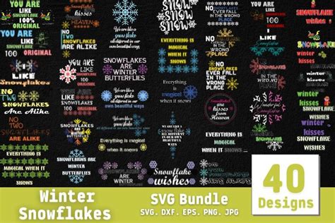 Winter Snowflakes SVG Bundle Graphic by CandyArtStudio · Creative Fabrica