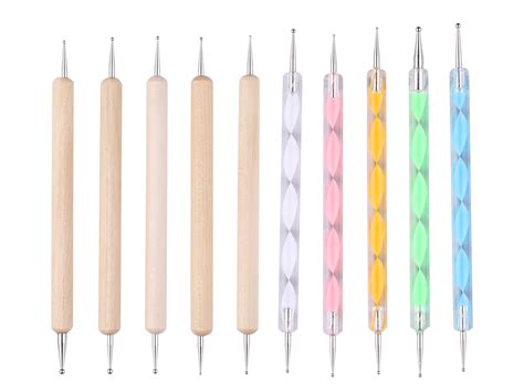 10 Pcs Dotting Tools Set Kit For Nail Art Supplies Tool Pens For