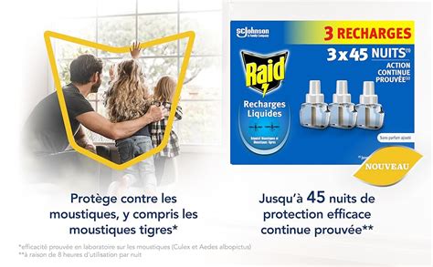 Raid Recharges Diffuseur Electrique Liquide R Pulsif Anti Moustiques