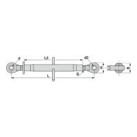 Oberlenker in schwerer Ausführung M36x3 0 Kat 3 Arbeitslänge 615 855mm