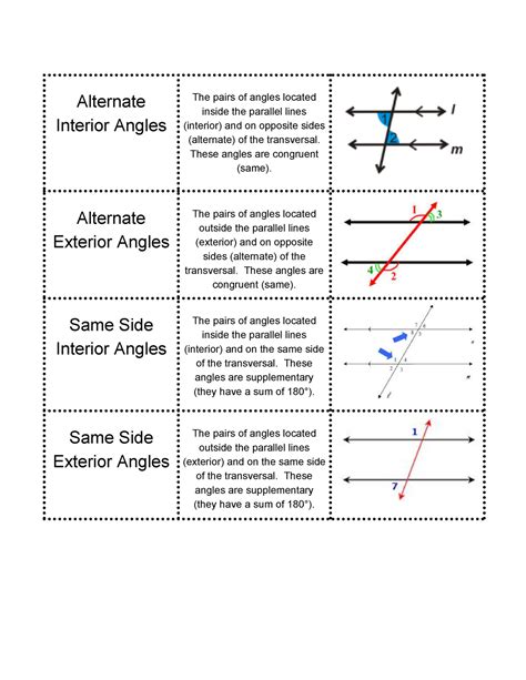 Angle Relationship Notes Alternate Interior Angles The Pairs Of