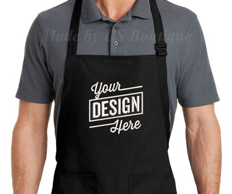 Custom Embroidered Apron Custom Logo Design Your Own Custom Etsy