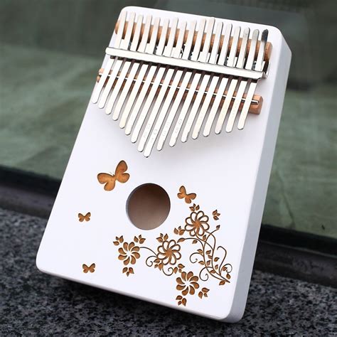 Kerus Instrumen White Kalimba Keys Mahogany Woo Grandado