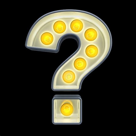 Premium Photo Light Bulb Question Mark Retro Glowing Font D Rendering