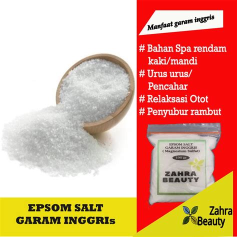 Jual EPSOM SALT PURE 100 GARAM INGGRIS MAGNESIUM SULFAT Indonesia