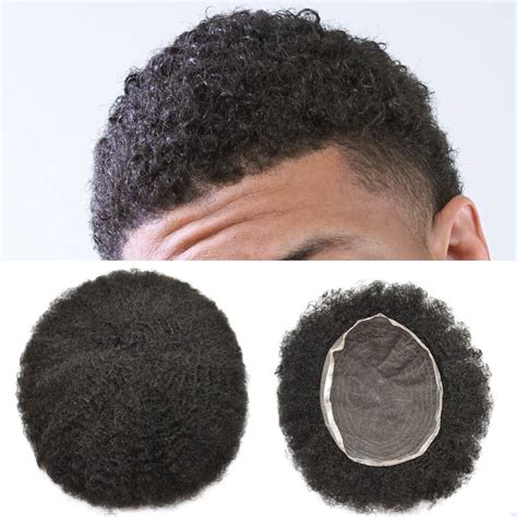 Peluca Completa De Encaje Franc S Afro Para Hombre Cabello Humano