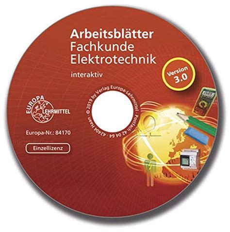 Arbeitsbl Tter Fachkunde Elektrotechnik Interaktiv Cd Einzellizenz