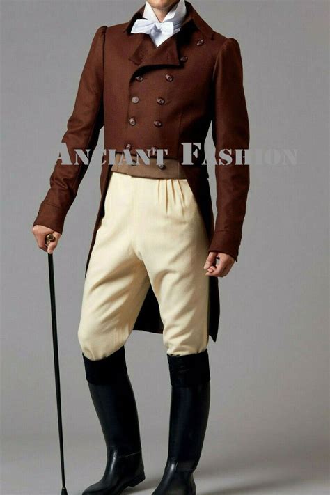 New Brown Wool Regency Tailcoat Jane Austen Pattern Tailcoat Etsy