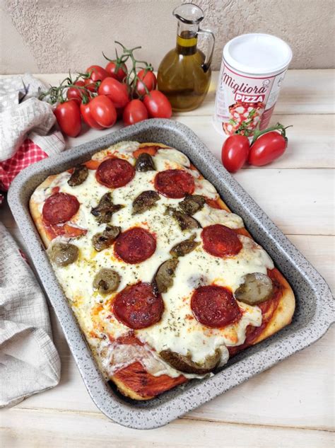 PIZZA IN TEGLIA SALAME E FUNGHI Ketty Cucino Oggi