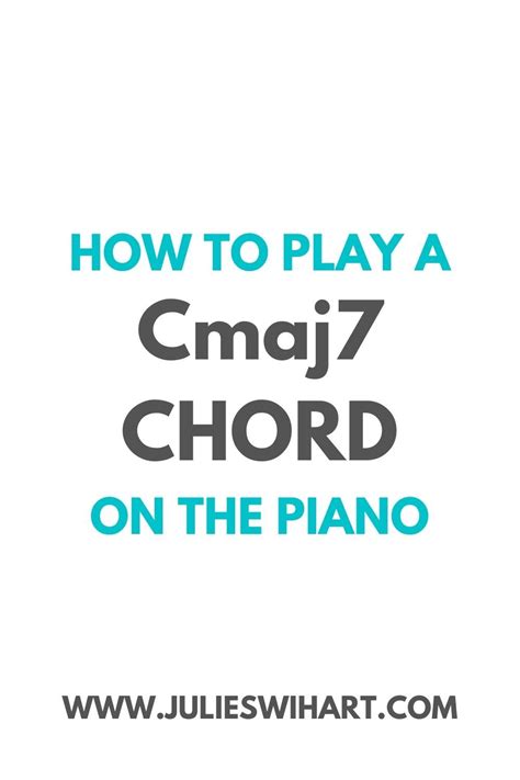 How To Play A Cmaj7 Chord On The Piano