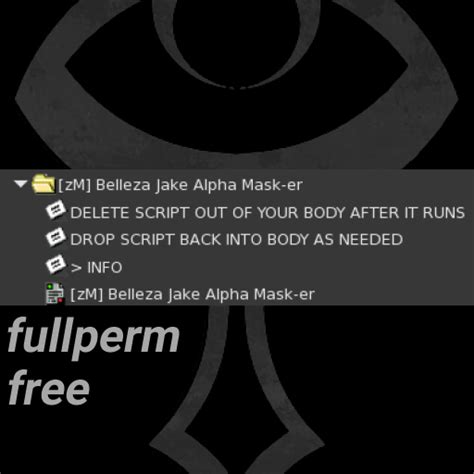 Second Life Marketplace [zm] Belleza Jake Alpha Mask Er For Bom Alphas