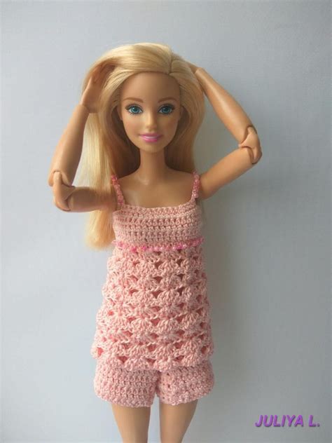 PDF Pattern Of Crochet Pyjamas For Barbie Type Dolls Etsy In 2020