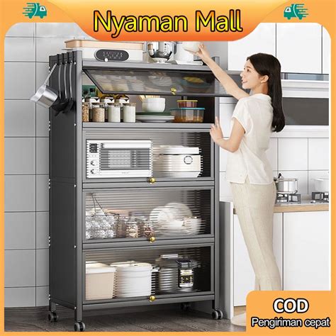 Jual Rak Dapur Lemari Dapur Microwave Rak Penyimpanan Multi Layer