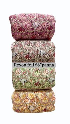 Gsm Rayon Foil Printed Fabric At Rs Meter