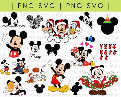 Digital Mickey Ears Svg Mickey Head Svg Mouse Png Mickey - Etsy