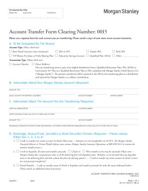 Fillable Online Fillable Online Account Transfer Form Clearing Fax