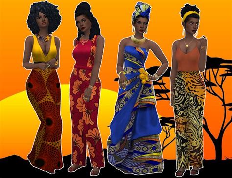 Mmcc And Lookbooks Cultural Lookbook African Sims 4 Dresses Sims