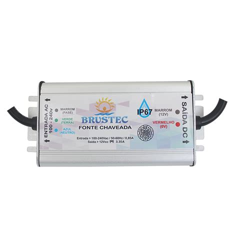 Kit 06 Led 5w Rgb Brustec Comando SMD Fonte Blindada 3A Brustec