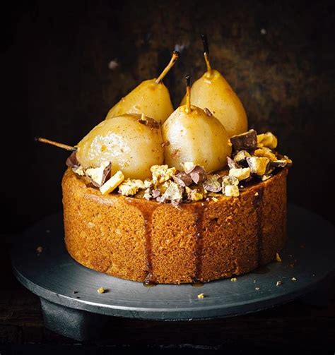 Ginger Cake With Caramel Poached Pears Recipe The Feedfeed