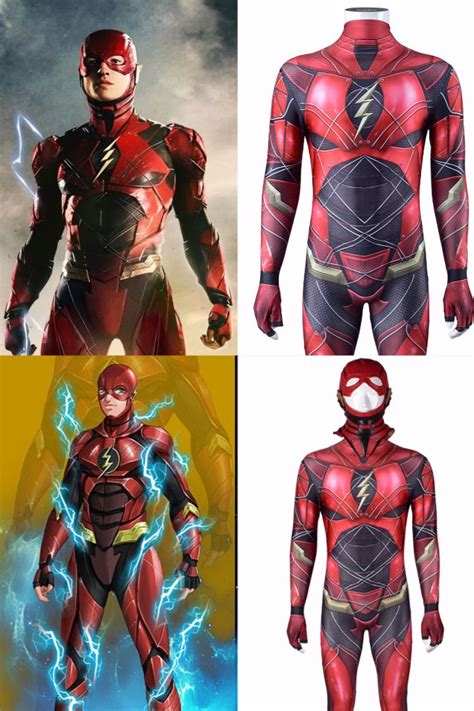 The Flash Costume Justice League Superhero Barry Allen Cosplay Zentai Suit Artofit