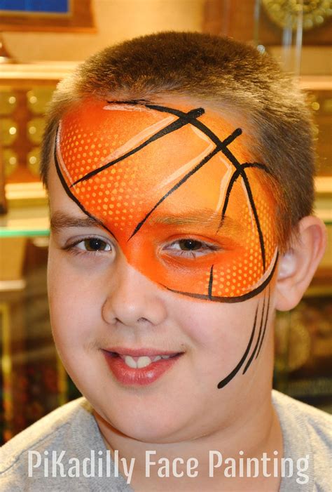 Basketball Design From Pikadilly Face Painting Face Painting Easy