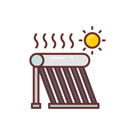 Solar Water Heater Icon In Vector Illustration 24246088 Vector Art At