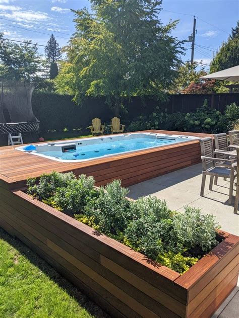 Swim Spa Deck With Built In Planter