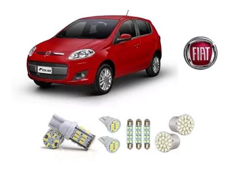 Kit Lampadas Leds Smd Pingo Teto Placa Re Fiat Novo Palio