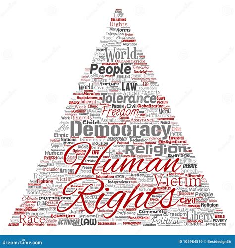 Vector Human Rights Political Freedom Democracy Stock Vector