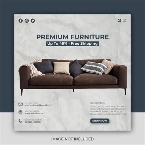 Premium Vector Furniture Sale Social Media Banner Template